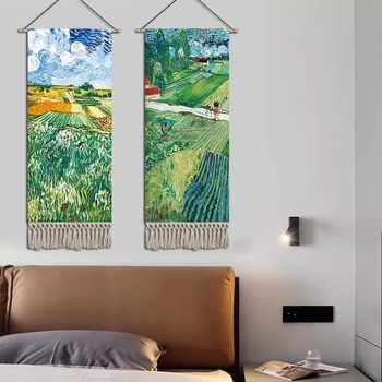 Tapiserija s motivom Van Gogha, uljna slika na poliesteru, dekorativno platno za zid spavaće sobe i dnevnog boravka