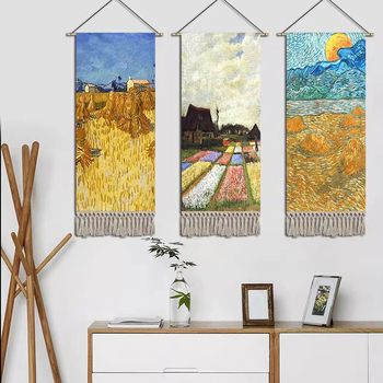 Tapiserija s motivom Van Gogha, uljna slika na poliesteru, dekorativno platno za zid spavaće sobe i dnevnog boravka