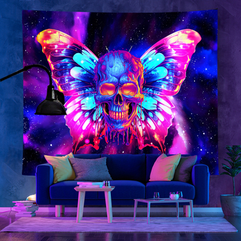 Гоблен от полиестерни влакна, нордически стил, пейзажен модел, квадратна форма, дигитален пренос на топлина