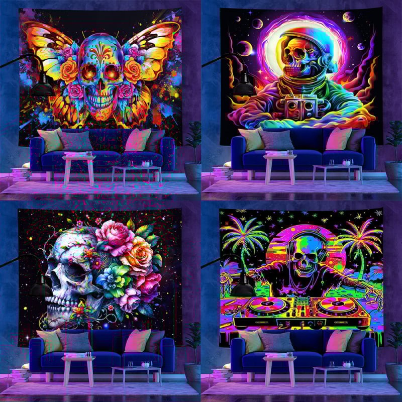 Гоблен от полиестерни влакна, нордически стил, пейзажен модел, квадратна форма, дигитален пренос на топлина