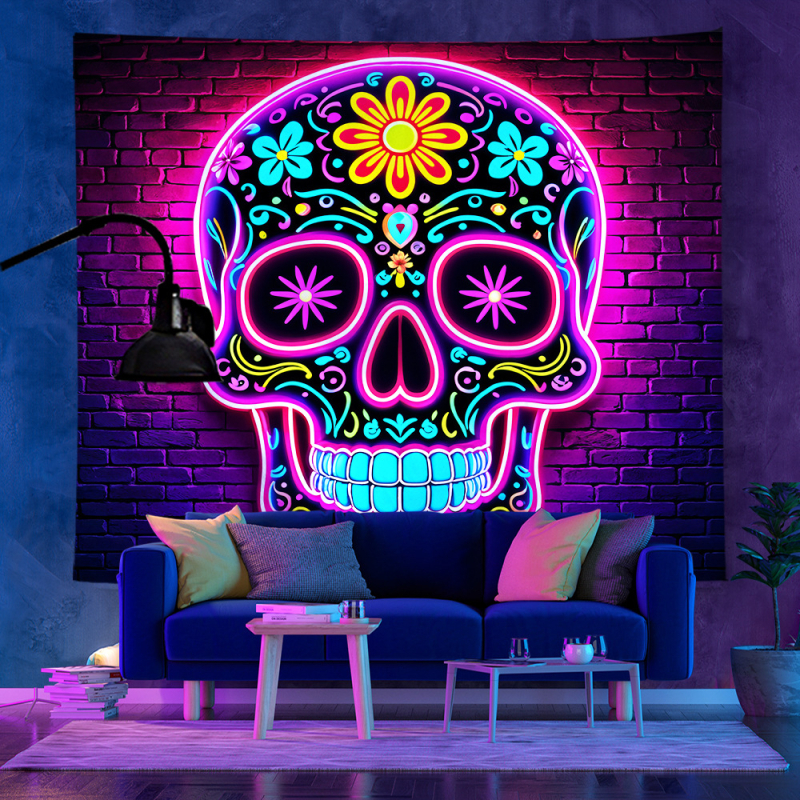 Гоблен от полиестерни влакна, нордически стил, пейзажен модел, квадратна форма, дигитален пренос на топлина