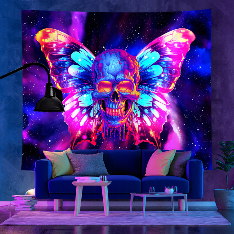 Гоблен от полиестерни влакна, нордически стил, пейзажен модел, квадратна форма, дигитален пренос на топлина