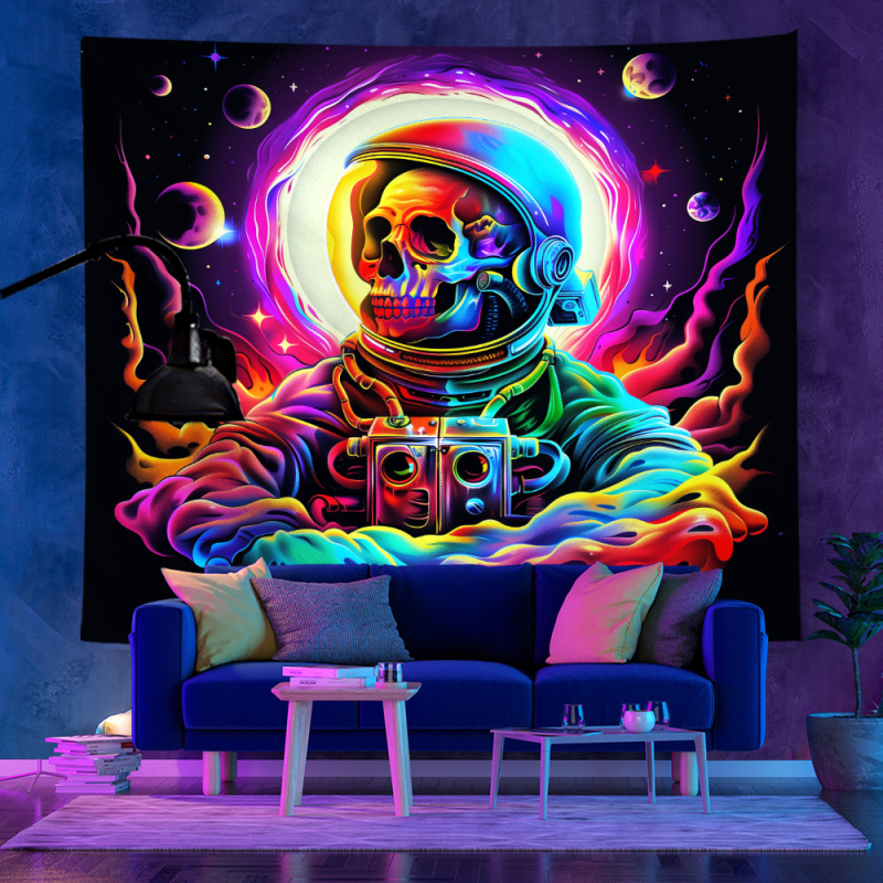 Гоблен от полиестерни влакна, нордически стил, пейзажен модел, квадратна форма, дигитален пренос на топлина