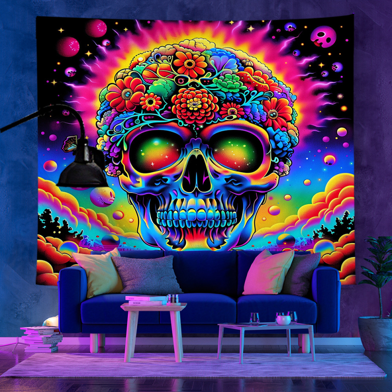 Гоблен от полиестерни влакна, нордически стил, пейзажен модел, квадратна форма, дигитален пренос на топлина