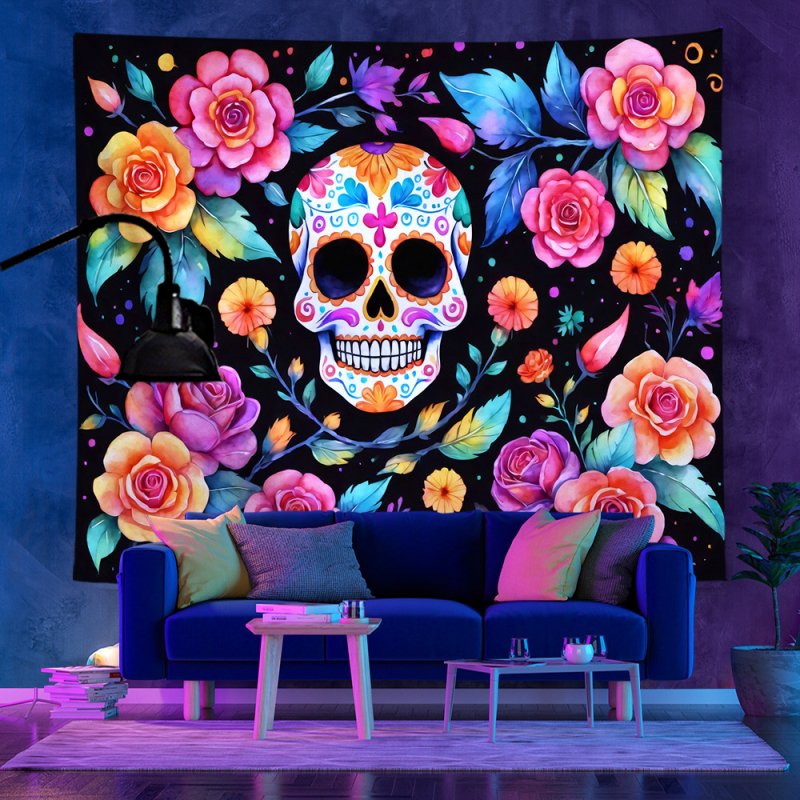 Гоблен от полиестерни влакна, нордически стил, пейзажен модел, квадратна форма, дигитален пренос на топлина