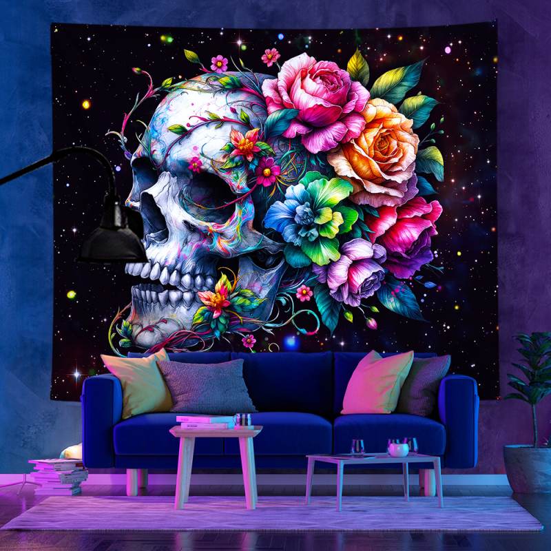 Гоблен от полиестерни влакна, нордически стил, пейзажен модел, квадратна форма, дигитален пренос на топлина