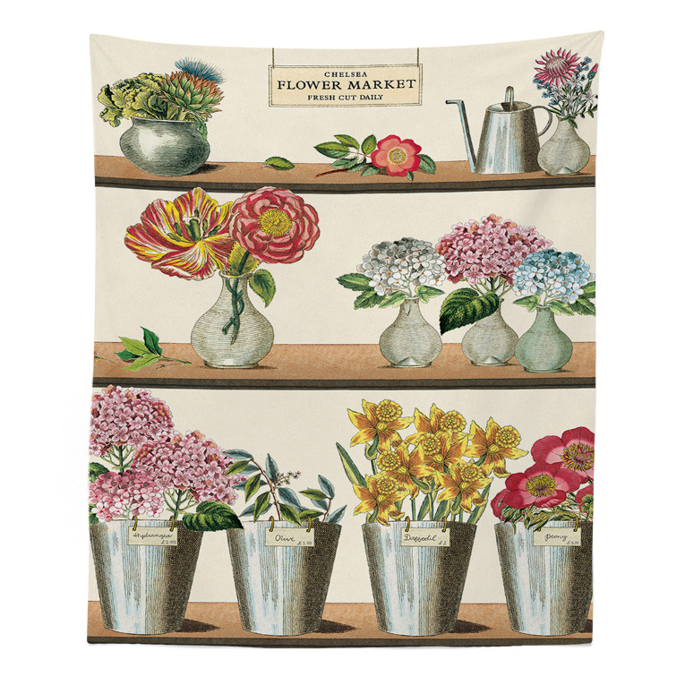 ROUNCO gobelén – poliészter, téglalap alakú, táj mintás falidísz, gépi szövés, mosható