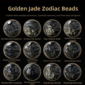 Zodiakide obsidiaanist käevõru helmestega DIY – vabad helmed, käsitöö, kõrgekvaliteediline vanaaegne stiil