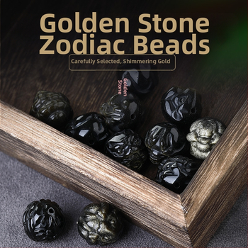 Zodiakide obsidiaanist käevõru helmestega DIY – vabad helmed, käsitöö, kõrgekvaliteediline vanaaegne stiil