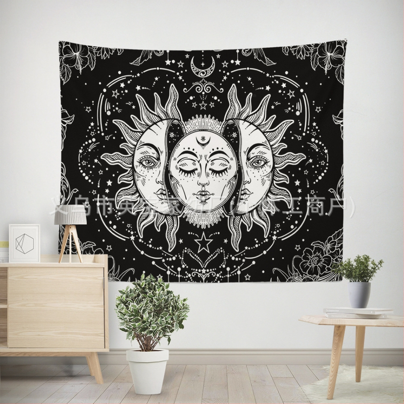 Персонализиран гоблен от полиестер, правоъгълна форма за спалня, по чертежи, дигитален термичен трансфер, 100% полиестер.