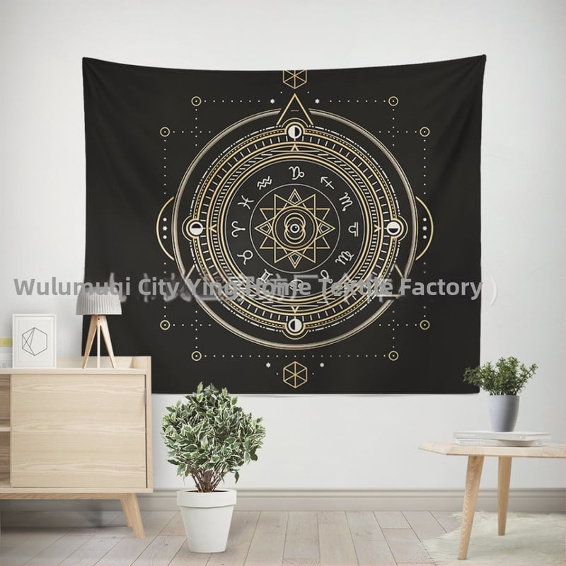 Персонализиран гоблен от полиестер, правоъгълна форма за спалня, по чертежи, дигитален термичен трансфер, 100% полиестер.