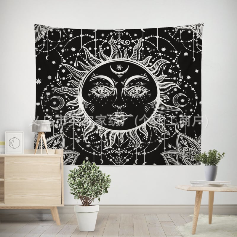 Персонализиран гоблен от полиестер, правоъгълна форма за спалня, по чертежи, дигитален термичен трансфер, 100% полиестер.