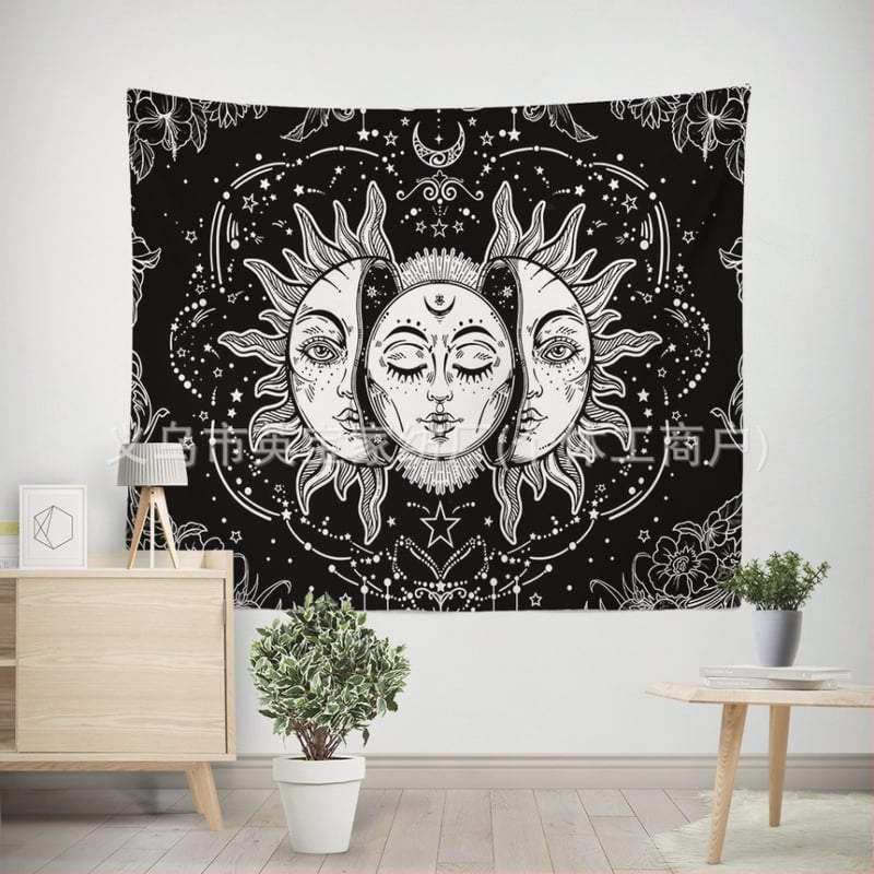 Персонализиран гоблен от полиестер, правоъгълна форма за спалня, по чертежи, дигитален термичен трансфер, 100% полиестер.