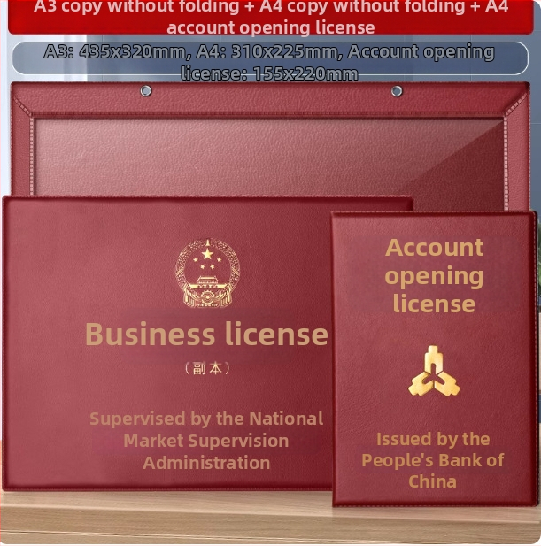 Odinė apsauginė dėžutė verslo licencijai, ne sulankstoma, trys viename, modelis Fz-3592f