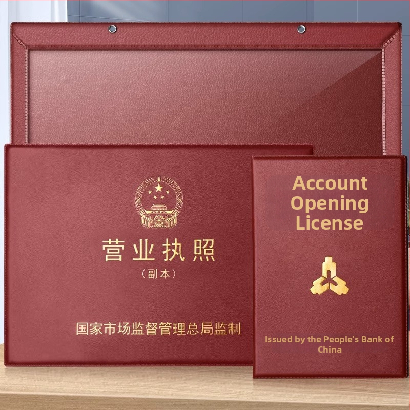 Kožený ochranný obal na obchodný preukaz, neohýbateľný dizajn, tri v jednom, model Fz-3592f