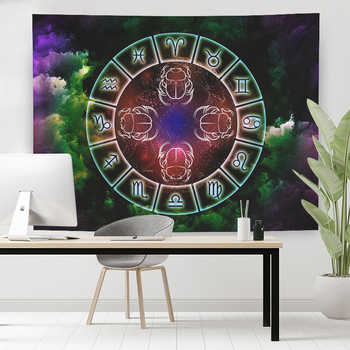 Falikép: geometriai absztrakt minta, téglalap alakú, poliészter anyag, gépi szövés