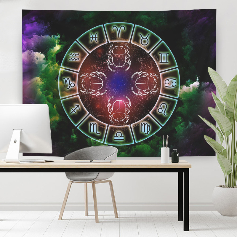 Falikép: geometriai absztrakt minta, téglalap alakú, poliészter anyag, gépi szövés