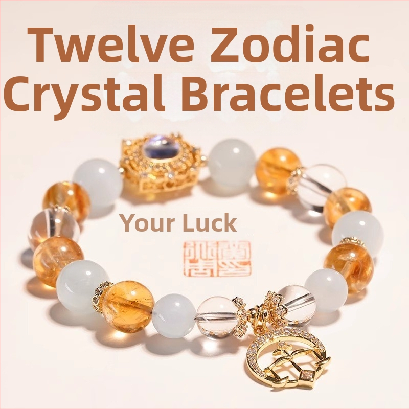 Ametiszt kristály karkötő, csillagkép/zodiákus dizájn, elektroplakkolás, nők számára