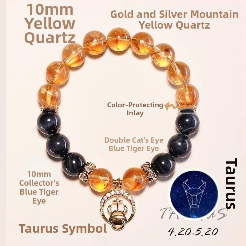 Ametiszt kristály karkötő, csillagkép/zodiákus dizájn, elektroplakkolás, nők számára