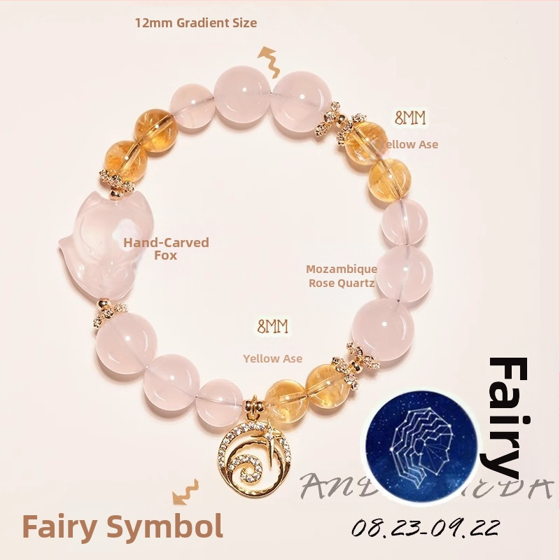 Ametiszt kristály karkötő, csillagkép/zodiákus dizájn, elektroplakkolás, nők számára