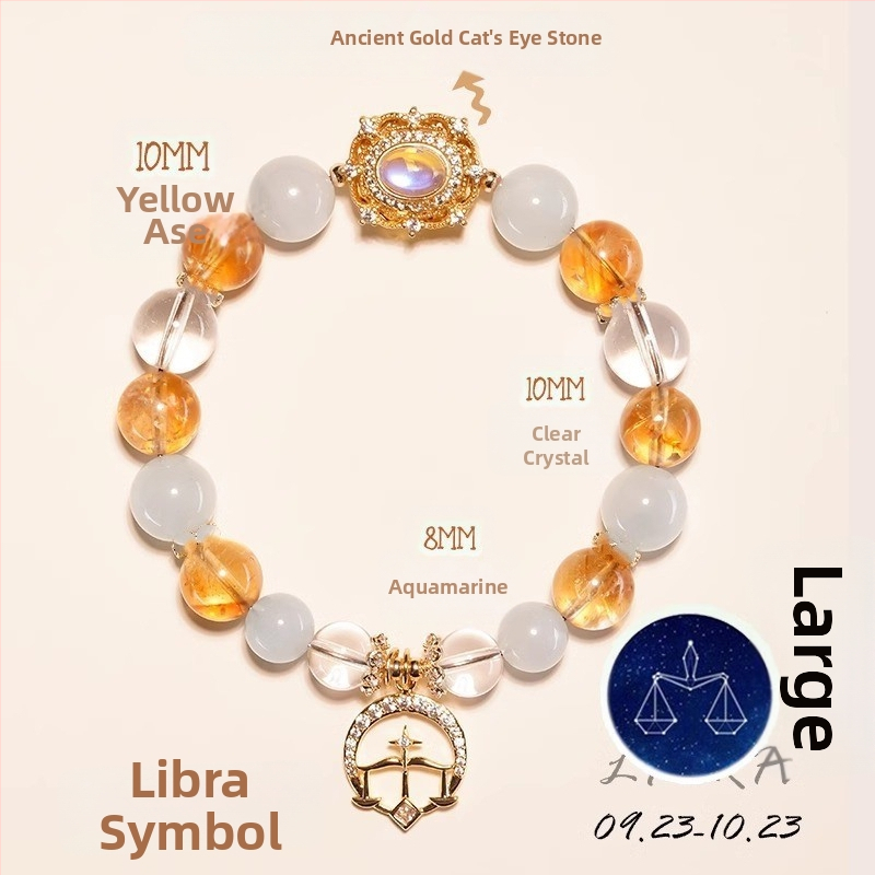 Ametiszt kristály karkötő, csillagkép/zodiákus dizájn, elektroplakkolás, nők számára