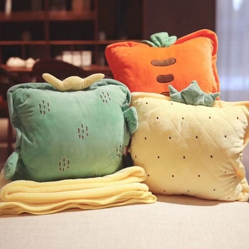 Jastuk i deka za dvostruku upotrebu s plišanim navlakom i PP-punjenjem, sklopivi kauč jastuk za uredski odmor