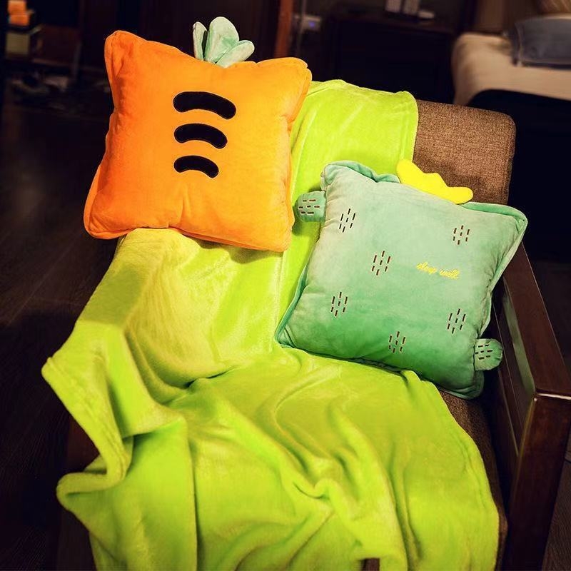 Jastuk i deka za dvostruku upotrebu s plišanim navlakom i PP-punjenjem, sklopivi kauč jastuk za uredski odmor