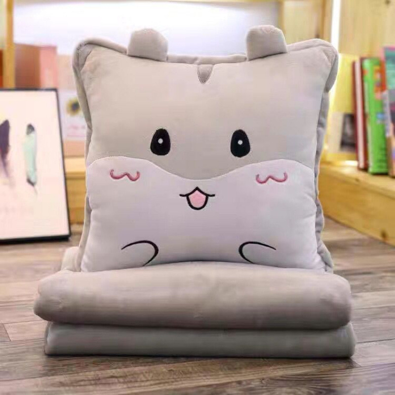 Jastuk i deka za dvostruku upotrebu s plišanim navlakom i PP-punjenjem, sklopivi kauč jastuk za uredski odmor