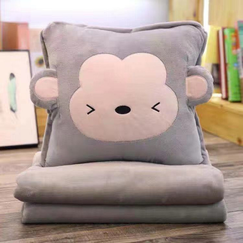 Jastuk i deka za dvostruku upotrebu s plišanim navlakom i PP-punjenjem, sklopivi kauč jastuk za uredski odmor