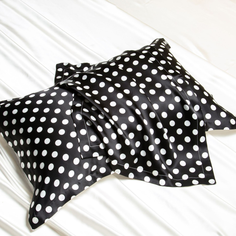 Set de două fețe de pernă din mătase Mulberry, 40 Momme, 100% mătase, imprimare reactive, stil lux lejer