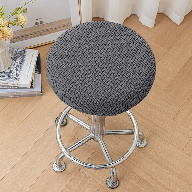 Kružni navlaka za stolicu od poliester materijala, geometrijski uzorak, moderni minimalistički stil; pogodno za ured, dnevni boravak, blagovaonu i spavaću sobu