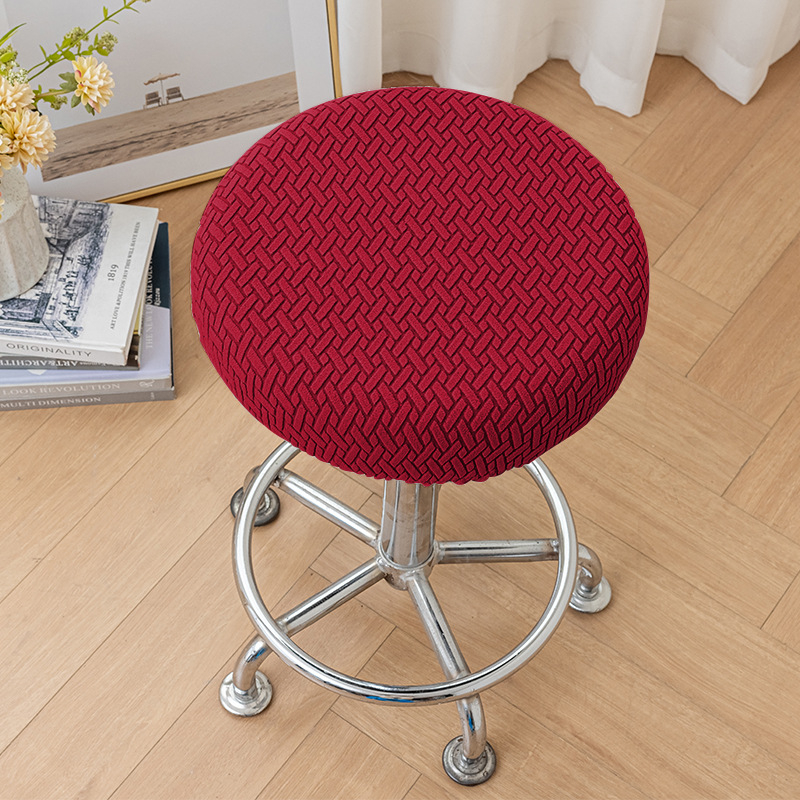 Kružni navlaka za stolicu od poliester materijala, geometrijski uzorak, moderni minimalistički stil; pogodno za ured, dnevni boravak, blagovaonu i spavaću sobu