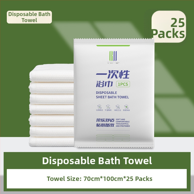 Biwei vienreizējās lietošanas vannas dvieļu komplekts ar atsevišķu iepakojumu, viesnīcu līmenis, nešūts audums, kokvilnas saturs