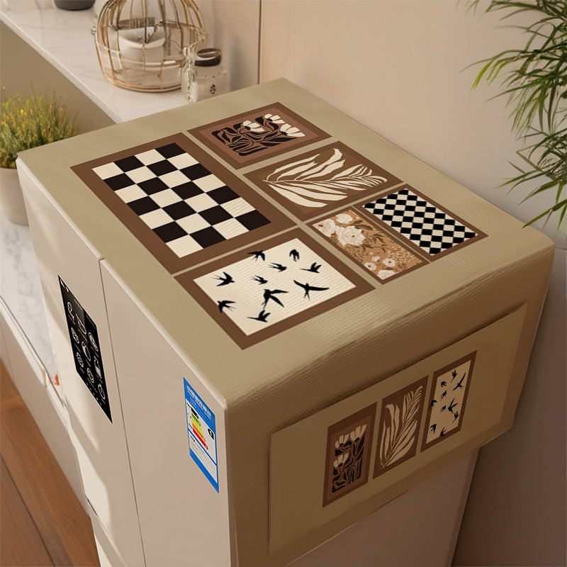 Viduslaiku stilā veidots ierīču pārsegs, poliestera šķiedra, piemērots ledusskapim un veļas mazgājamai, dzīvojamajam istabai un restorāniem