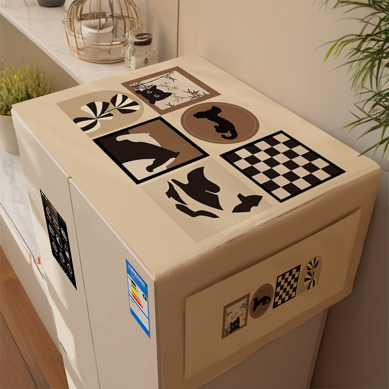 Viduslaiku stilā veidots ierīču pārsegs, poliestera šķiedra, piemērots ledusskapim un veļas mazgājamai, dzīvojamajam istabai un restorāniem