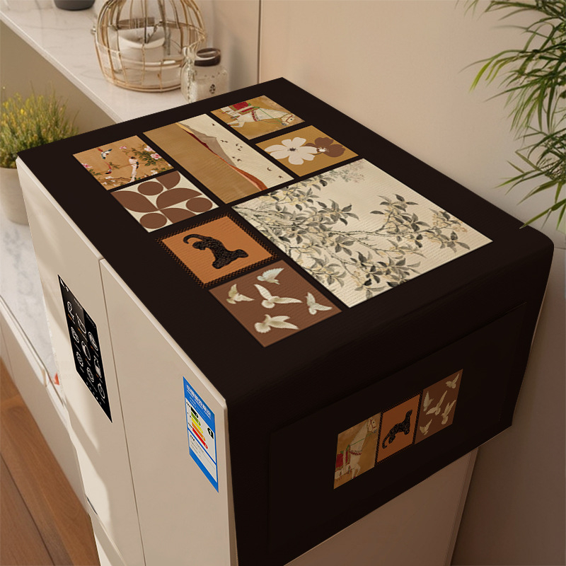 Viduslaiku stilā veidots ierīču pārsegs, poliestera šķiedra, piemērots ledusskapim un veļas mazgājamai, dzīvojamajam istabai un restorāniem