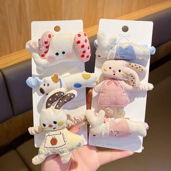 Gyerekeknek való plüss hajgumi, mintával állatok, kézzel készített, 3-6, 6-10 és 10+ éveseknek