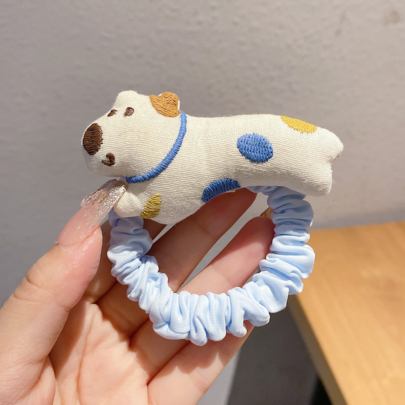 Gyerekeknek való plüss hajgumi, mintával állatok, kézzel készített, 3-6, 6-10 és 10+ éveseknek