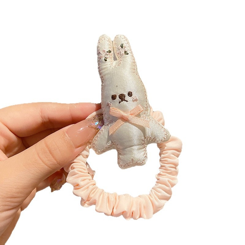 Gyerekeknek való plüss hajgumi, mintával állatok, kézzel készített, 3-6, 6-10 és 10+ éveseknek