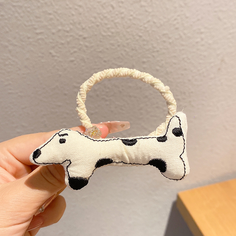 Gyerekeknek való plüss hajgumi, mintával állatok, kézzel készített, 3-6, 6-10 és 10+ éveseknek