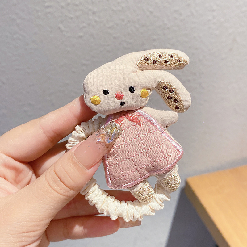 Gyerekeknek való plüss hajgumi, mintával állatok, kézzel készített, 3-6, 6-10 és 10+ éveseknek