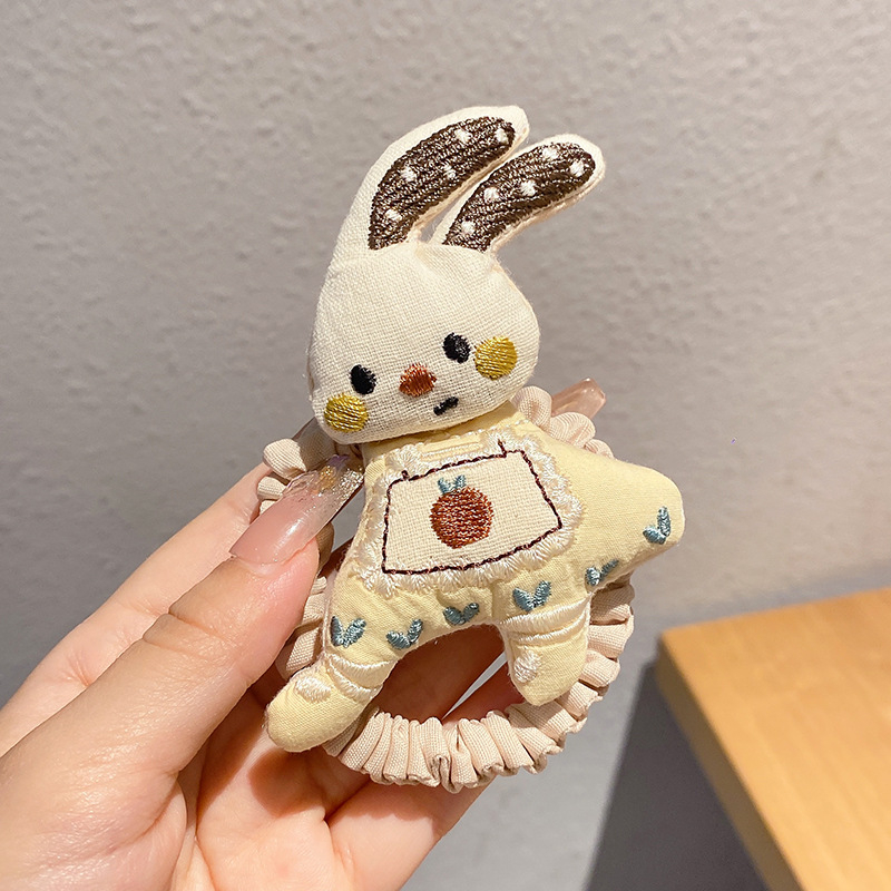 Gyerekeknek való plüss hajgumi, mintával állatok, kézzel készített, 3-6, 6-10 és 10+ éveseknek