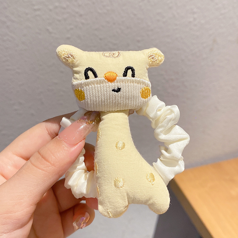 Gyerekeknek való plüss hajgumi, mintával állatok, kézzel készített, 3-6, 6-10 és 10+ éveseknek