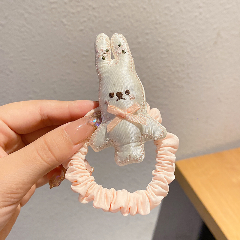 Gyerekeknek való plüss hajgumi, mintával állatok, kézzel készített, 3-6, 6-10 és 10+ éveseknek