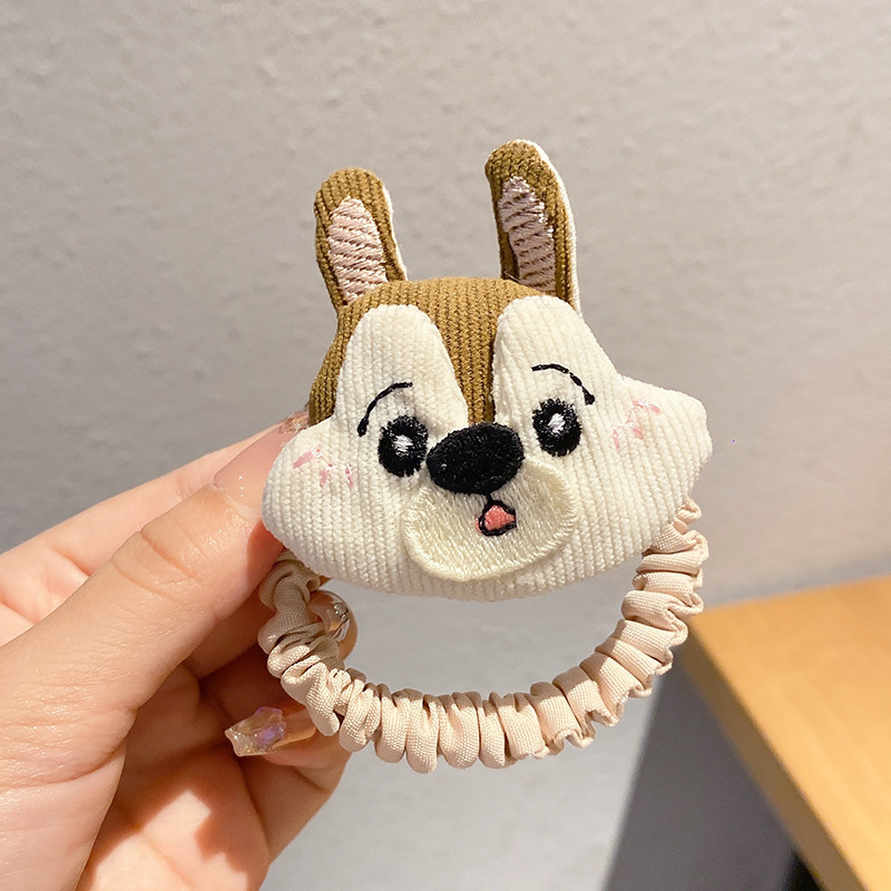 Gyerekeknek való plüss hajgumi, mintával állatok, kézzel készített, 3-6, 6-10 és 10+ éveseknek