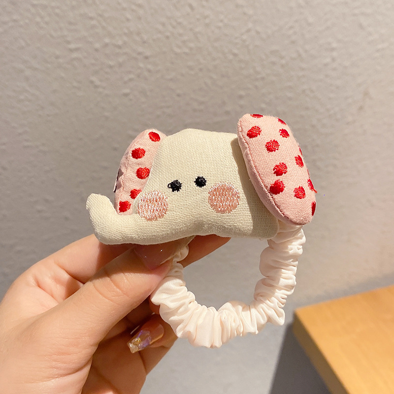 Gyerekeknek való plüss hajgumi, mintával állatok, kézzel készített, 3-6, 6-10 és 10+ éveseknek