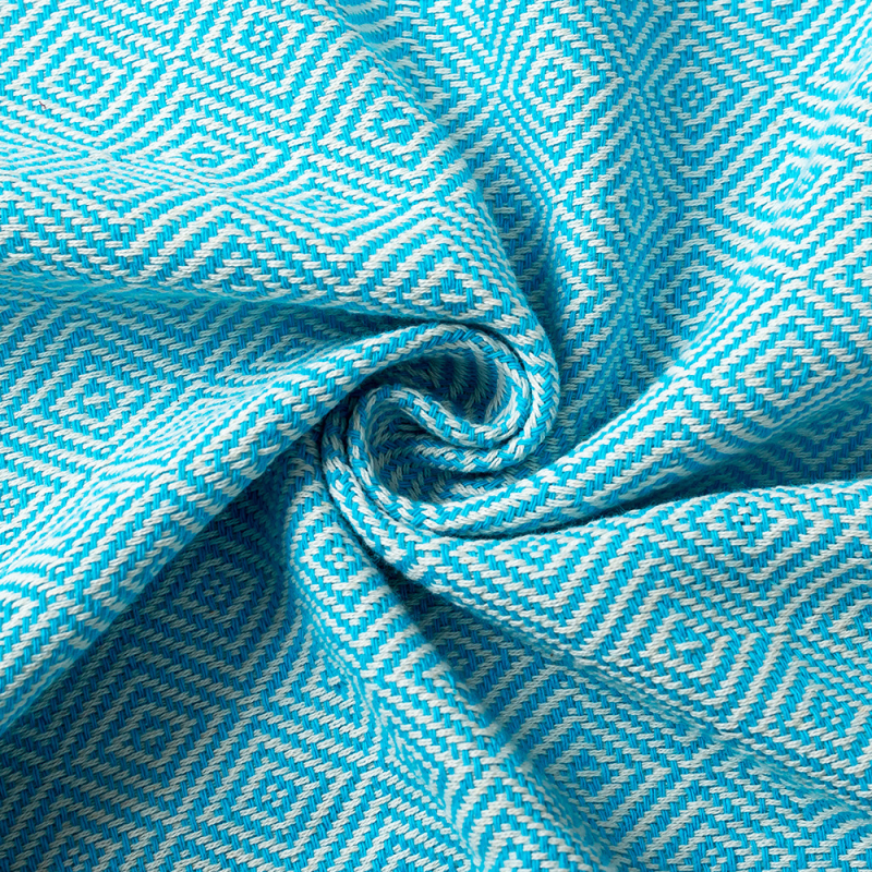 Sheng Peng Plažni ručnik od 100% pamuka s dijamantnim jacquard uzorkom i resicama, debeli, iznimno mekan