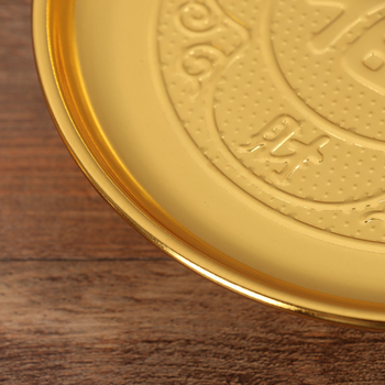 Storos lydinio dovanojimo padėklas namų naudojimui – auksu dengtas vaisių padėklas Budos garbinimui, kinų stilius, pritaikoma apdaila