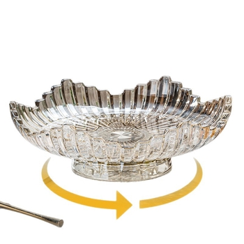 Πιατέλα φρούτων από γυαλί, μάρκα Flowers bloom in the moonlight, λανσαρίστηκε το 2025, προϊόν πρώτης κατηγορίας.