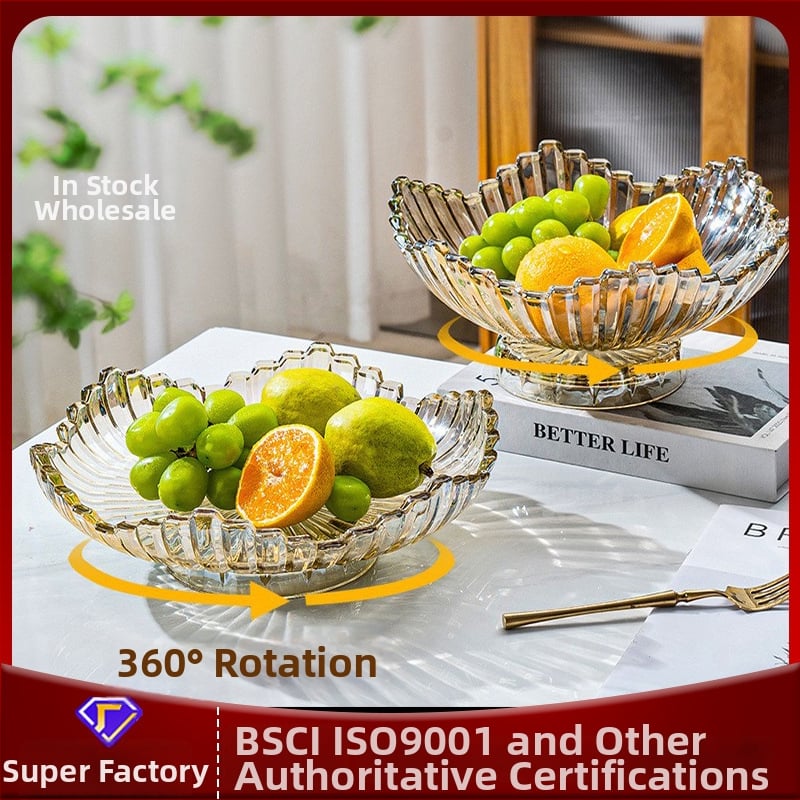 Πιατέλα φρούτων από γυαλί, μάρκα Flowers bloom in the moonlight, λανσαρίστηκε το 2025, προϊόν πρώτης κατηγορίας.